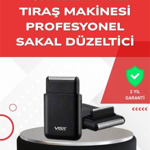 ABS Gövdeli Süper İnce Elektrikli Sakal Kesici – 45 dk Kablosuz Kullanım Yanak Makası Dahil