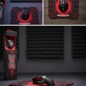 Profesyonel Oyuncu Mouse Seti Dokuma USB Kablolu RGB Aydınlatmalı