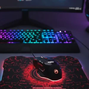 Işıklı Oyuncu Mouse ve Mousepad Seti Ergonomik Tasarım ve RGB Aydınlatma