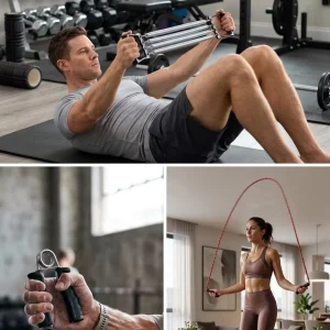 Ev Spor Seti Atlama İpi El Yayı Karın Egzersiz Aleti Fitness Seti