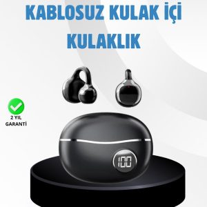 Açık Kulak Kablosuz Bluetooth Kulaklık – Konforlu Tasarım ve Uzun Süreli Kullanım