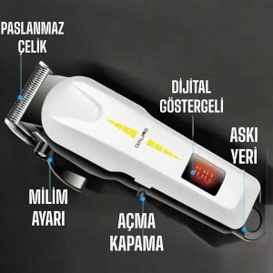 Tıraş Makinesi Uzun Ömürlü Batarya Keskin Bıçaklar ve Profesyonel
