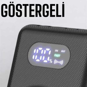 10.000 Mah Powerbank 4 Portlu Hızlı Şarj Dijital Göstergeli