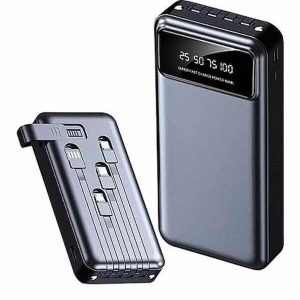 Hızlı Şarj Özellikli 20.000 Mah Dijital Göstergeli USB Girişli Android ve İOS Uyumlu Powerbank