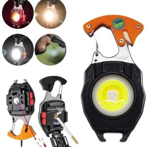 El Feneri LED Anahtarlık Çok Fonksiyonlu Mini Çakmak Özellikli