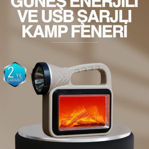 Solar COB Alev Efektli Lamba – Güneş Enerjili Suya Dayanıklı Taşınabilir