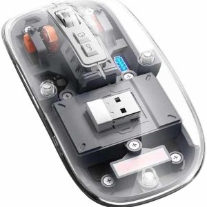 Kablosuz Mouse Fare Şarjlı Bluetooth Wireless Çift Modlu Sessiz