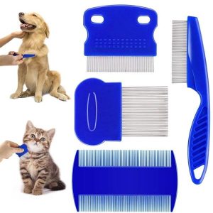 4'lü Bit Evcil Hayvan Tarak Seti Kedi Köpek Bit Tarak Seti Pire Tarağı