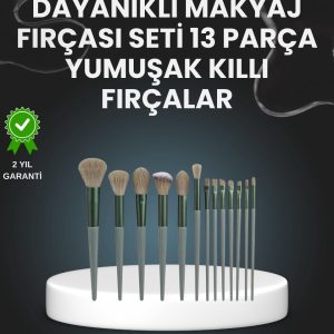 13'lü Fiber Kıllı Yumuşak Makyaj Fırçası Seti Taşınabilir ve Ergonomik Tasarım