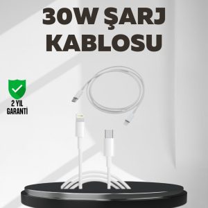 Yüksek Saflıkta Bakır Çekirdekli 30W Hızlı Şarj Kablosu