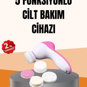 Derin Temizleme ve Masaj İçin 5 Başlıklı Yüz Cilt Bakım Aleti