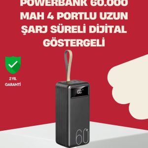 LED Ekranlı Çok Fonksiyonlu Taşınabilir Şarj Ünitesi Powerbank
