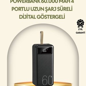 Tüm Cihazlarla Uyumlu LED Fenerli 4 Çıkışlı Powerbank
