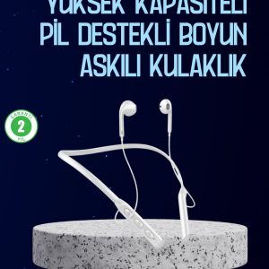 USB Şarjlı Uzun Ömürlü Boyun Askılı Bluetooth Kulaklık