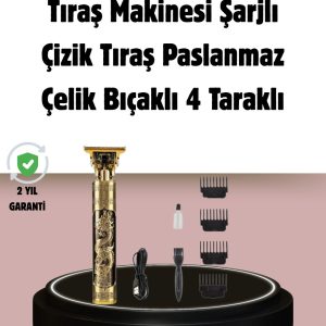 Şarjlı Titanyum Bıçaklı Saç Kesme Makinesi