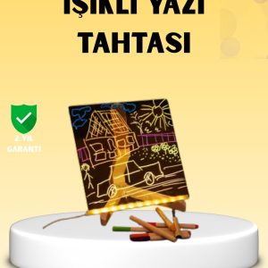 LED Işıklı Akrilik Yazı Tahtası Renkli Kalem Setiyle