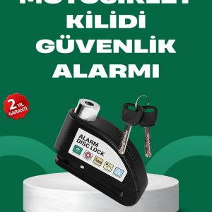 Motosiklet Scooter Bisiklet Tekerlek Disk Kilidi Alarmlı Güvenlik