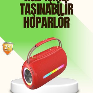 RGB LED Işıklı 20W Taşınabilir Bluetooth Hoparlör IPX6 Suya Dayanıklı