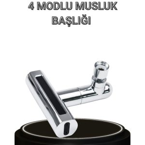 4 Fonksiyonlu Musluk Başlığı 360 Derece Dönebilen ve Su Tasarruflu