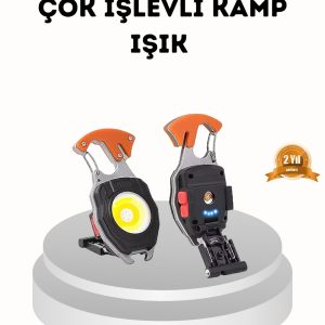 Şarj Edilebilir Çok Amaçlı Mini Fener – Güvenlik Düdüklü Kompakt ve Hafif Tasarım