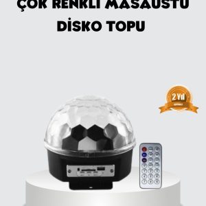 RGB LED Disko Topu Projektör – Ev Partileri Doğum Günleri ve Eğlence İçin Işık Şovu