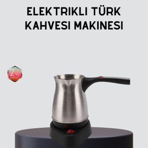 Elektrikli Türk Kahvesi Cezvesi 800W Kablosuz Döner Tabanlı