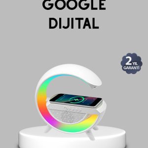 Kablosuz Şarjlı Bluetooth Hoparlör ve Gece Lambası – NFC FM Radyo RGB Işık