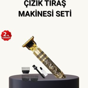 Profesyonel Çizik Tıraş Makinesi – T Çelik Bıçaklı 120 Dakika Şarjlı Kullanım 3 Başlıklı