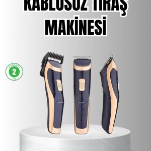 Unisex Şarjlı Saç ve Sakal Tıraş Makinesi – Ayarlanabilir Tarak Başlıkları Sessiz Motor