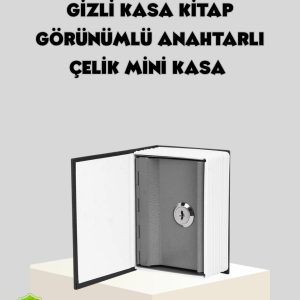 Sözlük Görünümlü Gizli Kitap Kasa – Anahtarlı Metal İç Kasa Kompakt Boyut Şık ve Güvenli Tasarım