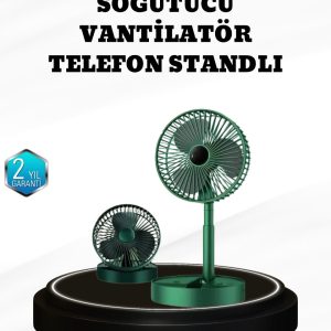 Taşınabilir Şarjlı Mini Fan – Katlanabilir Gövde 3 Hız Kademesi