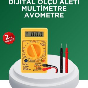 Dijital Multimetre Ölçü Aleti AC DC Ölçüm ve LCD Ekranlı