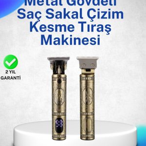 Dayanıklı Çelik Kafa ve Güçlü Motorlu Saç Sakal Makinesi