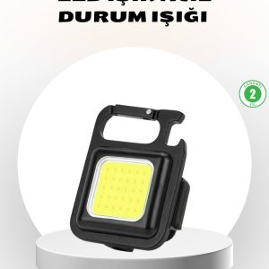 Süper Parlak 800 Lümen LED Fener – USB Şarjlı 3 Işık Modlu Mini Taşınabilir ve Anahtarlık Tipi