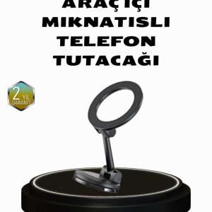360° Dönebilen Katlanır Manyetik Araç Telefon Tutucu – MagSafe Uyumlu Kompakt ve Şık Tasarım
