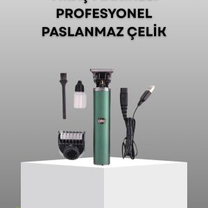 Profesyonel Şarjlı Tıraş Makinesi – 180 Dakika Kullanım 2.5 Saat Hızlı Şarj Evrensel USB Şarj Girişli