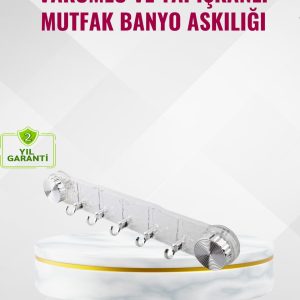Duvar Tipi Vakumlu Askılık Şeffaf Orta Tasarımlı