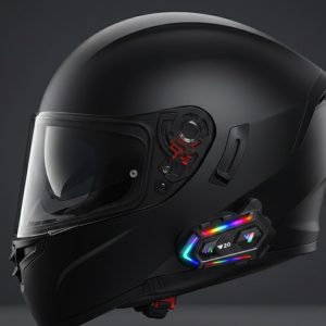 Yeni Nesil Bluetooth 5.3 Motosiklet Intercom RGB Işıklı 1000m Mesafeli