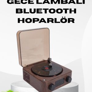 Dekoratif Gece Işığı Bluetooth Hoparlör Dijital Saat Çok Yönlü Sesli Aydınlatma