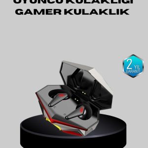Bluetooth 5.0 Kablosuz Kulaklık LED Işıklı Silikonlu Tasarımlı