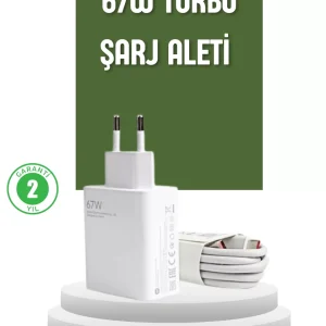 67 Watt Turbo Şarj Cihazı Redmi Note 10 11 12 Uyumlu