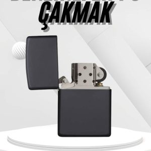 Hediyelik Zarif  Siyah Benzinli Çakmak