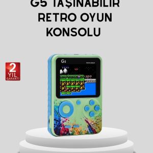 G5 Taşınabilir Retro Game Box 500 Oyunlu Şarjlı Mini Oyun Konsolu
