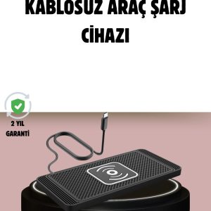Manyetik Kablosuz Araç Şarj Cihazı – Hızlı Şarj Kaymaz Taban Güvenli Kullanım