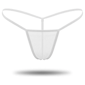 Beyaz Transparan Tül String Tanga TM0368