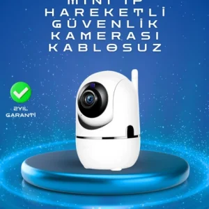 Full HD 1080P Kablosuz Pan & Tilt Güvenlik Kamerası – Hareket Takipli ve İki Yönlü Sesli