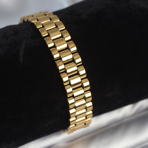 316L Çelik Gold Renk 12 mm Kalınlık Erkek Bileklik 5886