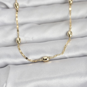 Pirinç Gold Renk Bordo Yonca Model Kadın Küpe 5886