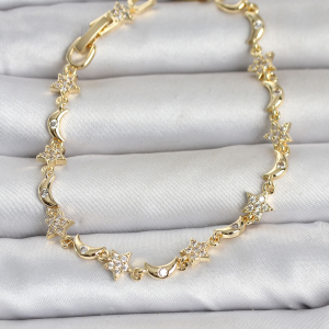 Gold Renk Pirinç Halka 25 mm Kadın Küpe 5886