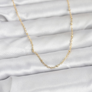 CM 14K Gold Renk Ataç Zincir Model 60 cm Kadın Kolye 5886
